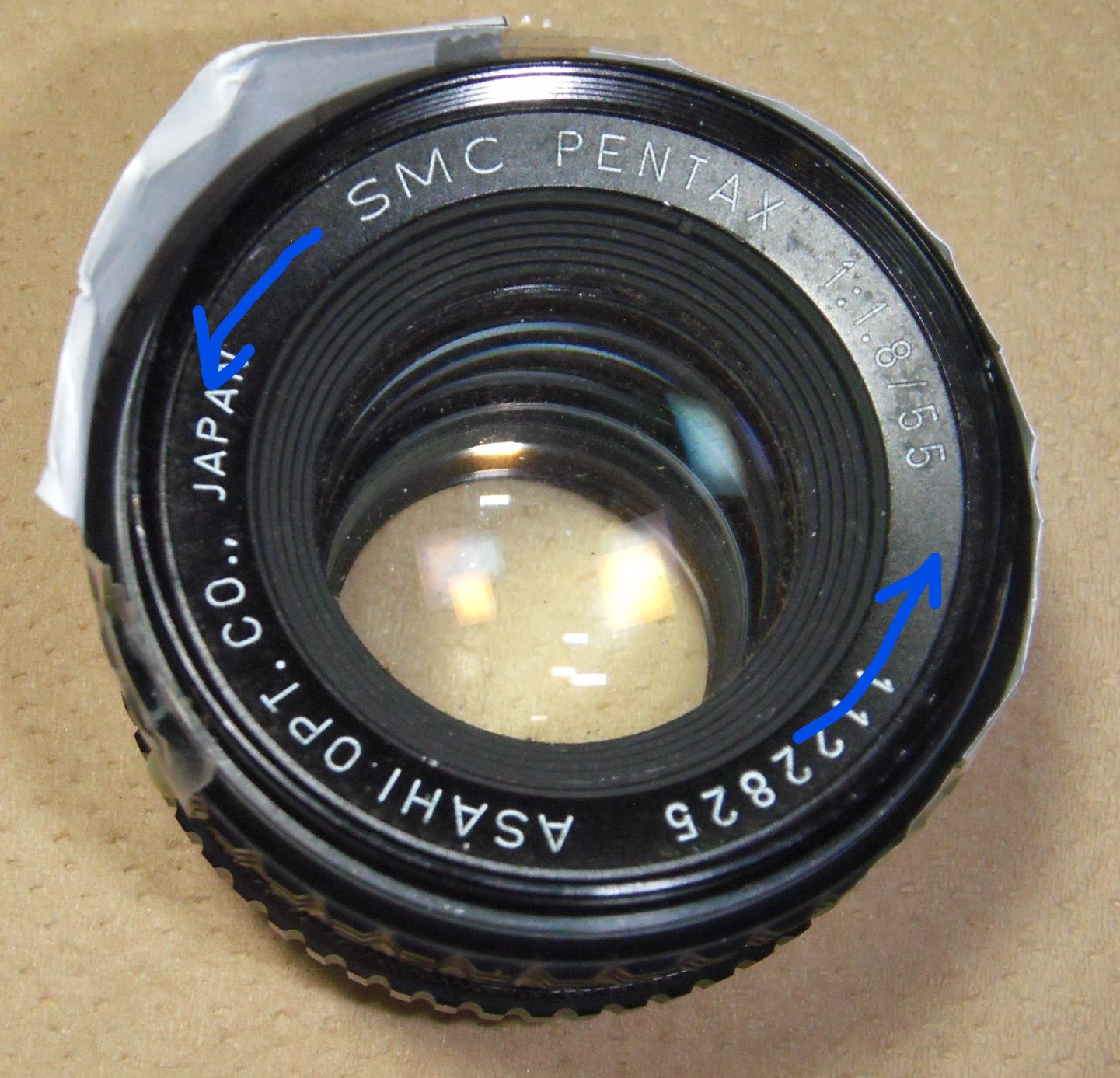 ASAHI OPT. SMC PENTAX 55mm F1.8 ジャンクレンズ分解修理（バルサム