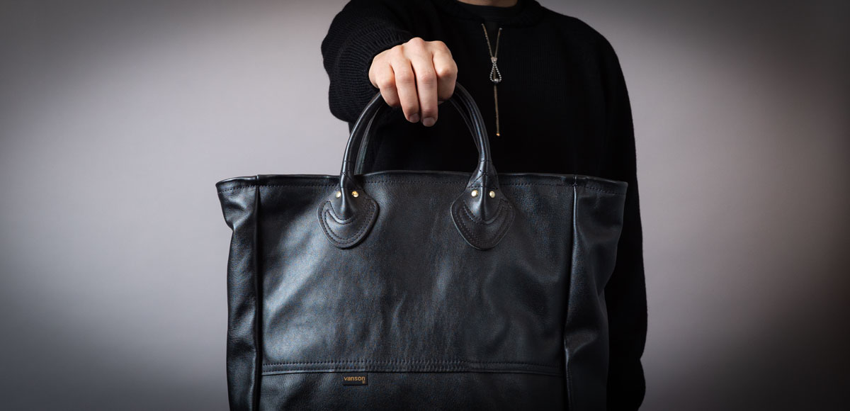 Vanson Special TOTE BAG グレー スマートフォンポケットライナー付き