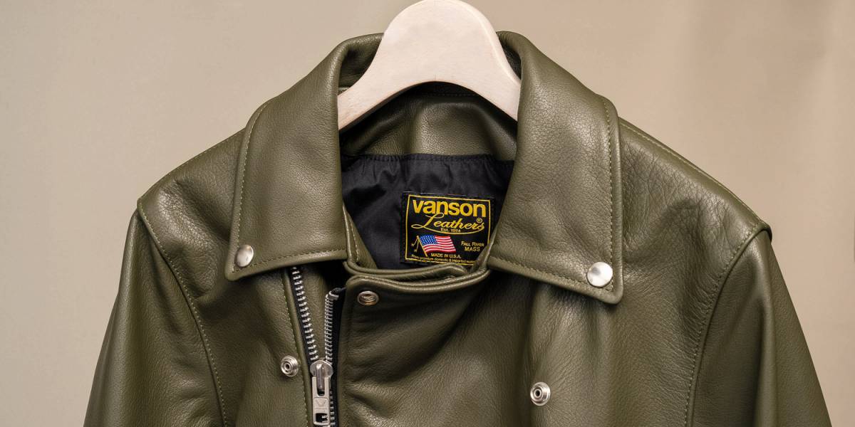 Vanson Special Custom Doulbe Riders Jacket Type 2 Olive ダブル
