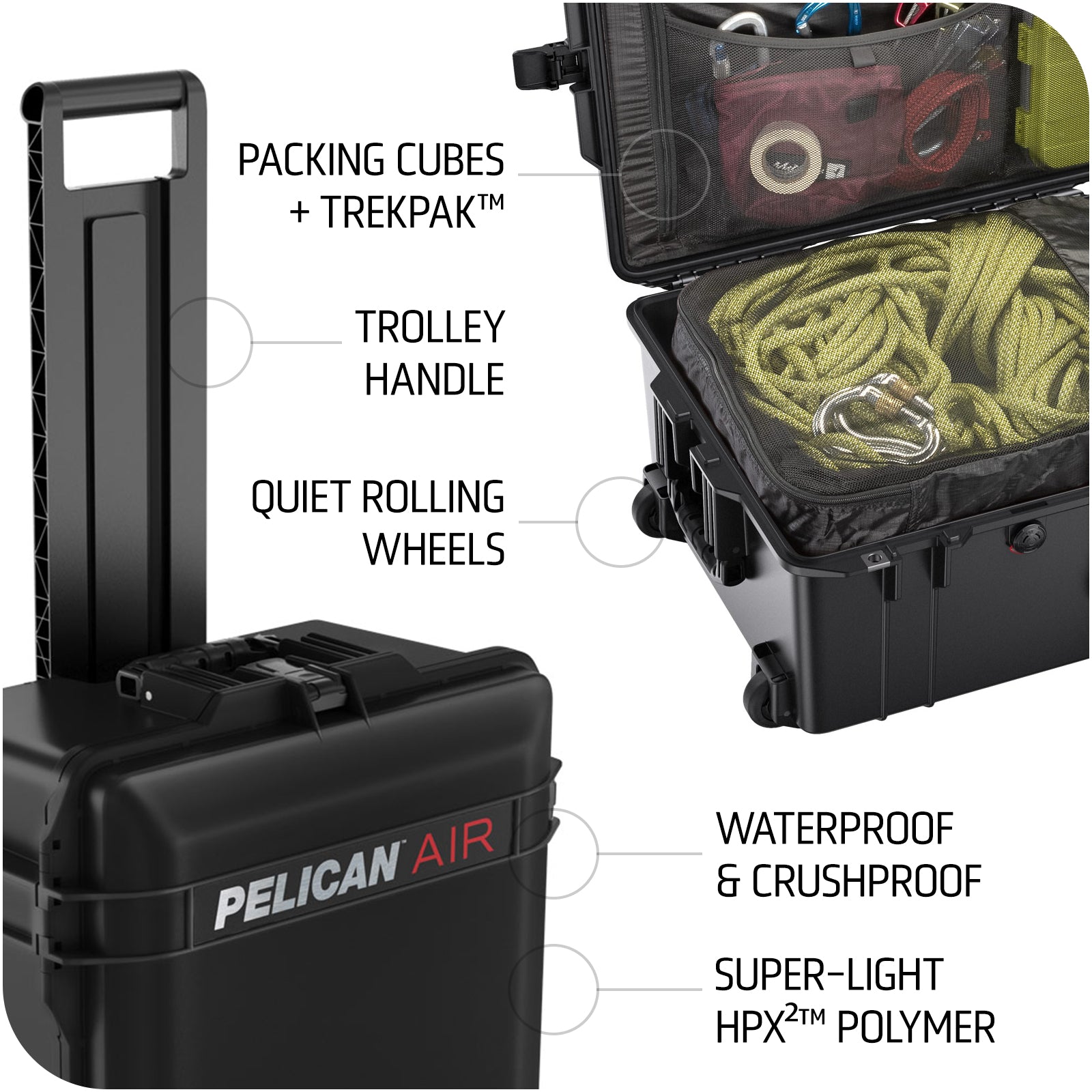 Pelican Luggage | 1615TRVL Air Case | Waterproof Luggage | Pelican