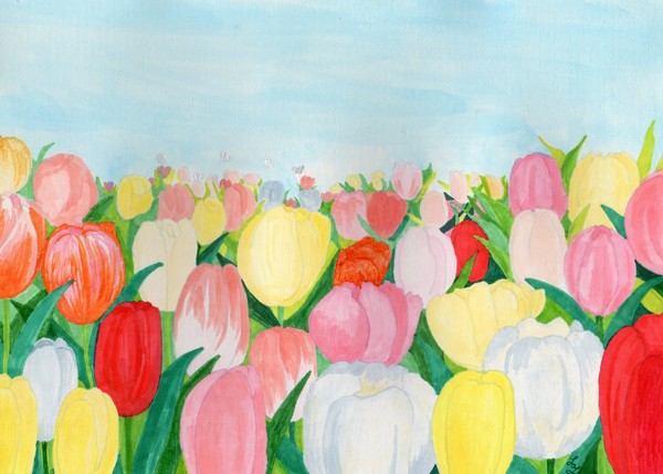 チューリップ咲いた」 by LaLa｜Artmeter｜暮らしを彩るアートが