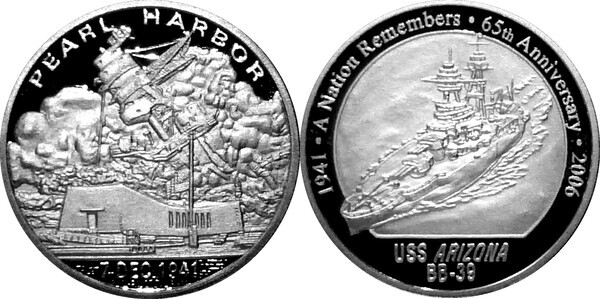 Official Commemorative Medallion - Pearl Harbor - United States