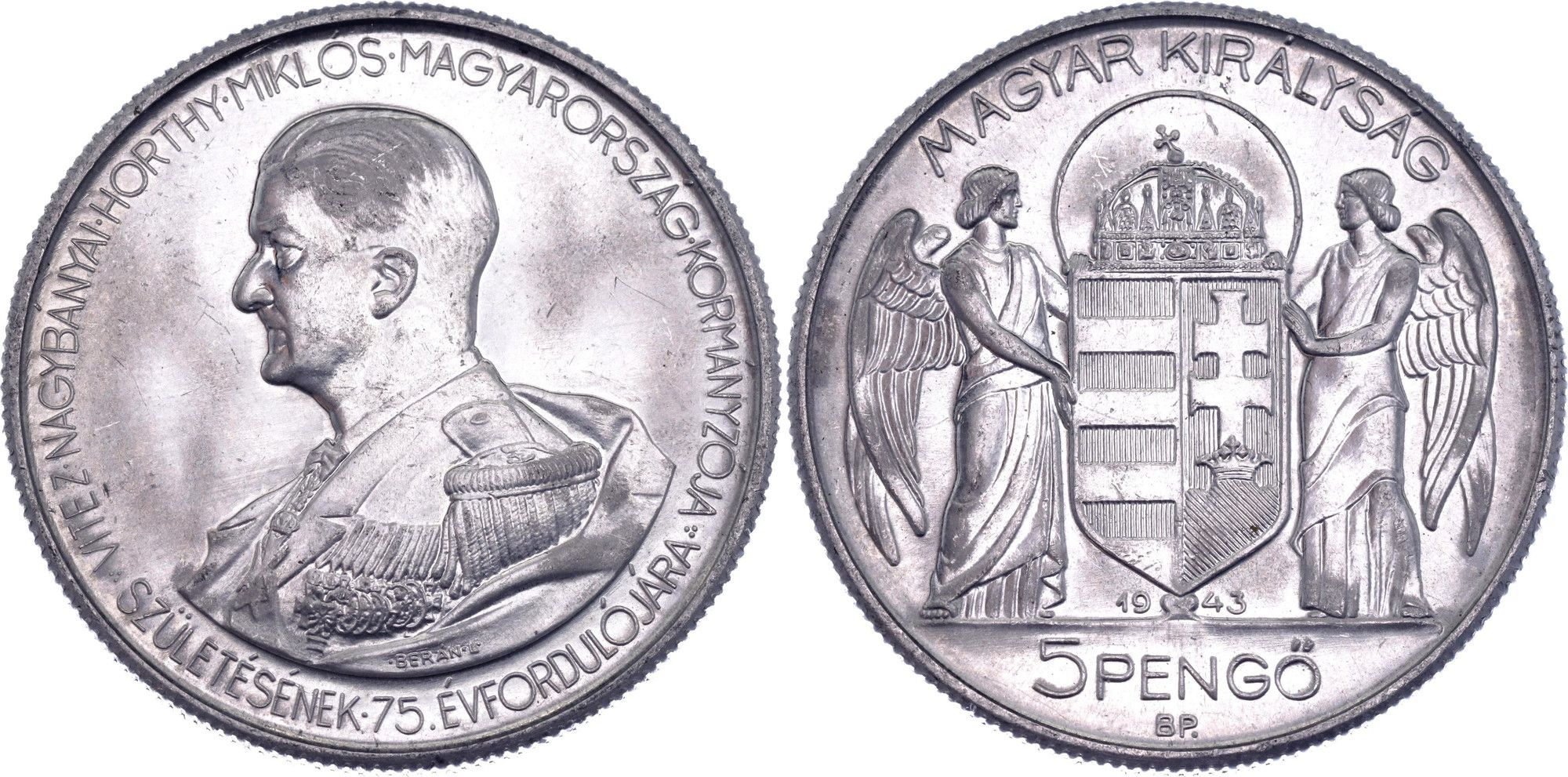 5 Pengő - Miklós Horthy (Birthday) - Hungary – Numista