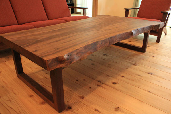 ブラックウォールナット一枚板 ダイニングテーブル 納品事例|一枚板