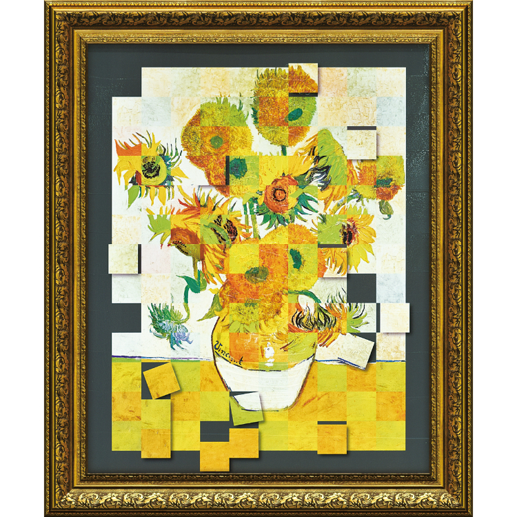 名画モザイクアート ～アートフレーム～（ゴッホ「ひまわり（Mサイズ