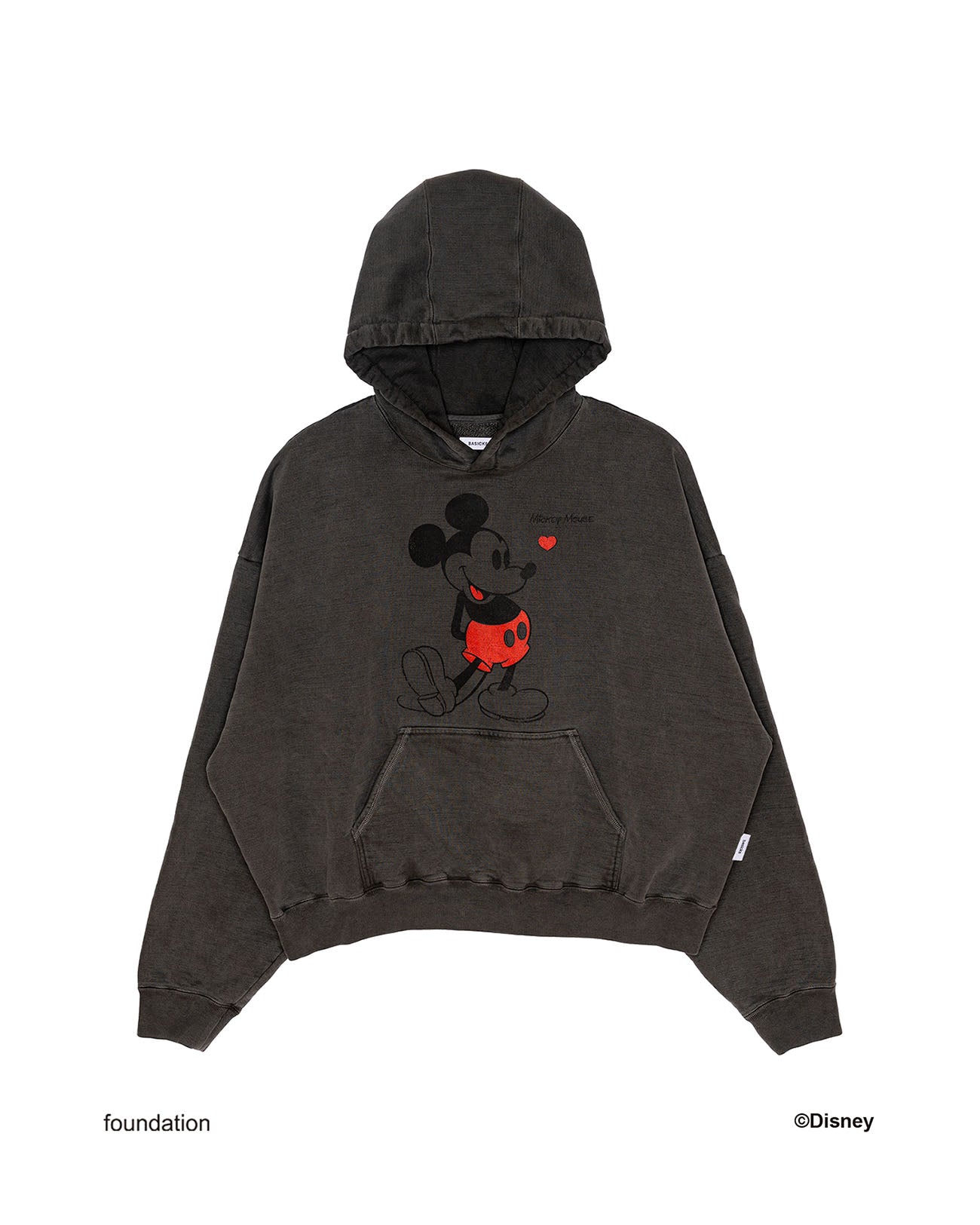 BASICKS | Mickey Mouse/Vintage Print Hoodie - black – FAB4 ONLINE