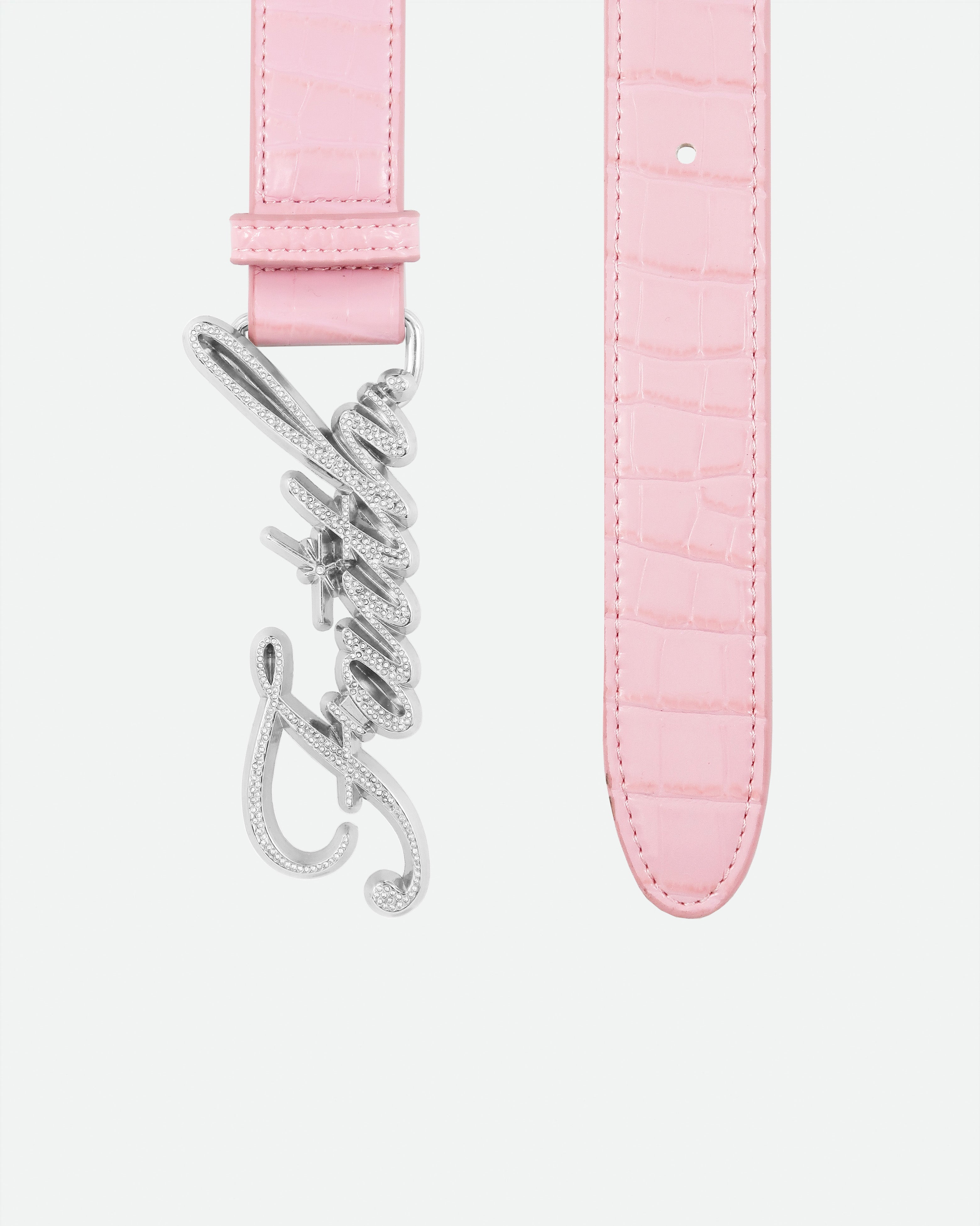 PINK CROCODILE BELT – FAITH BY LUIS