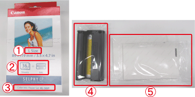 コンパクトフォトプリンター】使用できる用紙、サイズは？（SELPHY CP