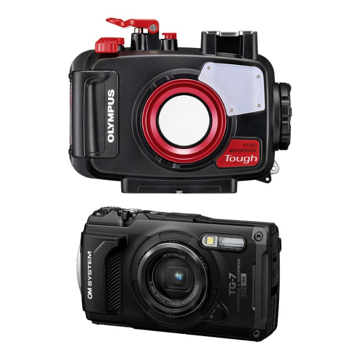 レンタル] OM SYSTEM 水中カメラ Tough TG-7 ブラック 水深45m防水