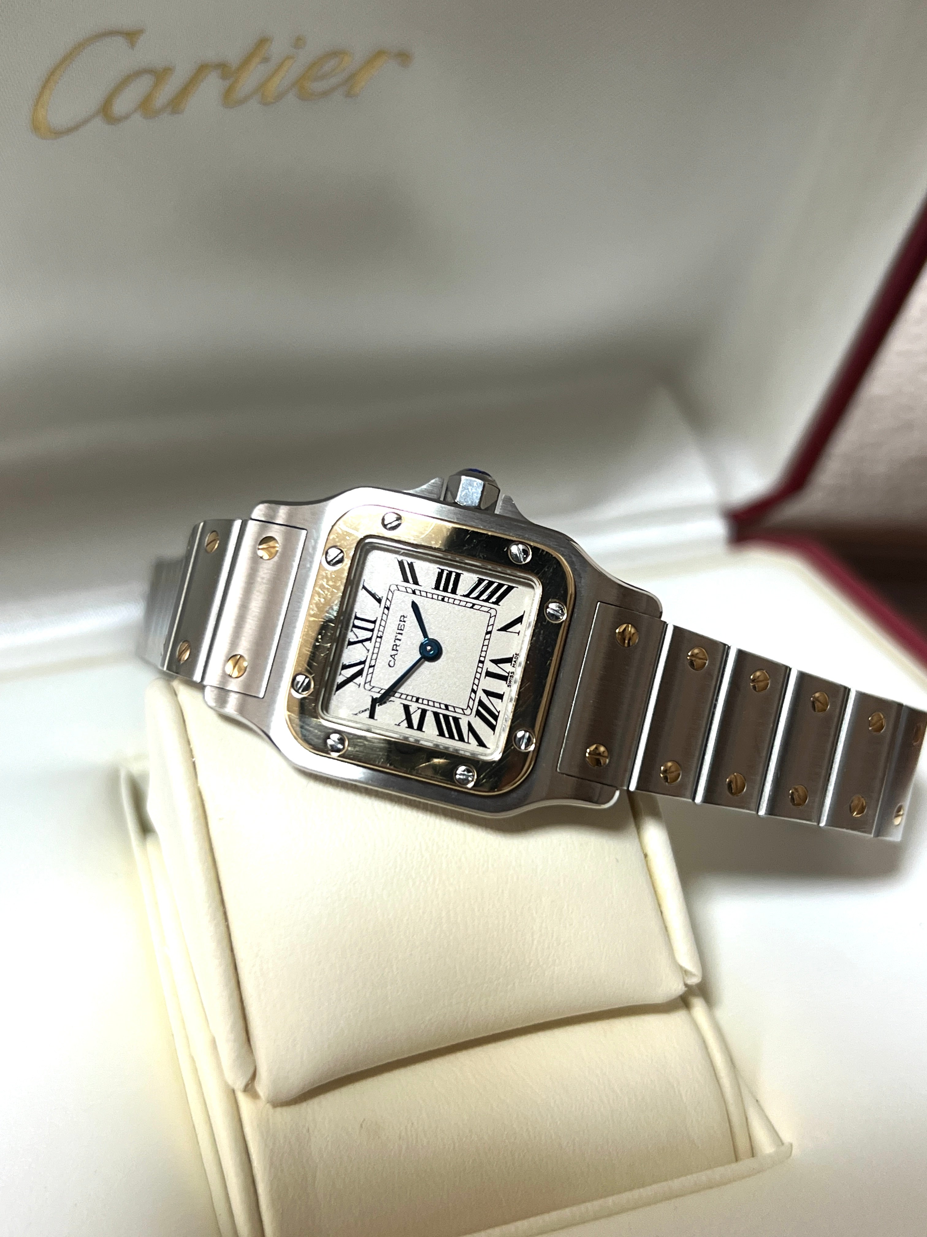 カルティエ サントスガルべSMサイズ コンビ クオーツ レディース