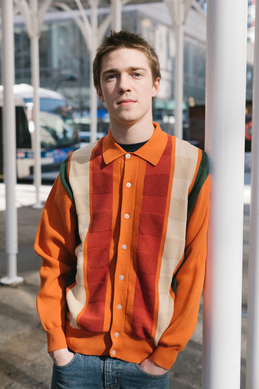 STRIPE KNIT CARDIGAN – F-LAGSTUF-F