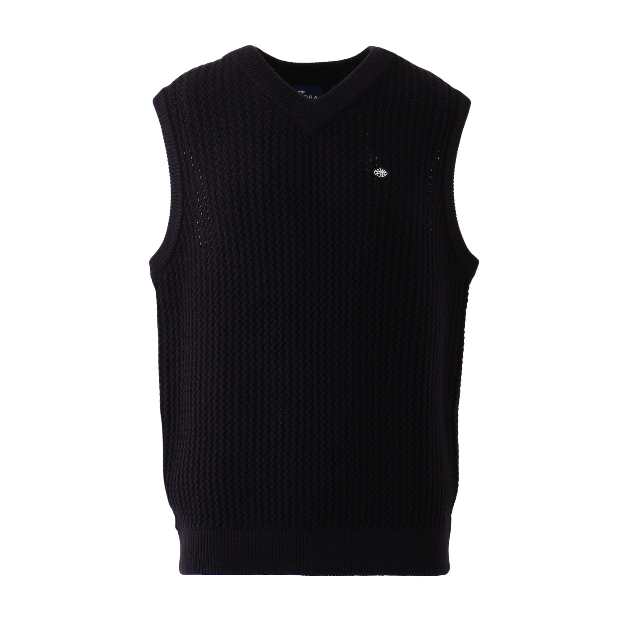 ニットVネックベスト【メンズ】ネイビー – FIDRA