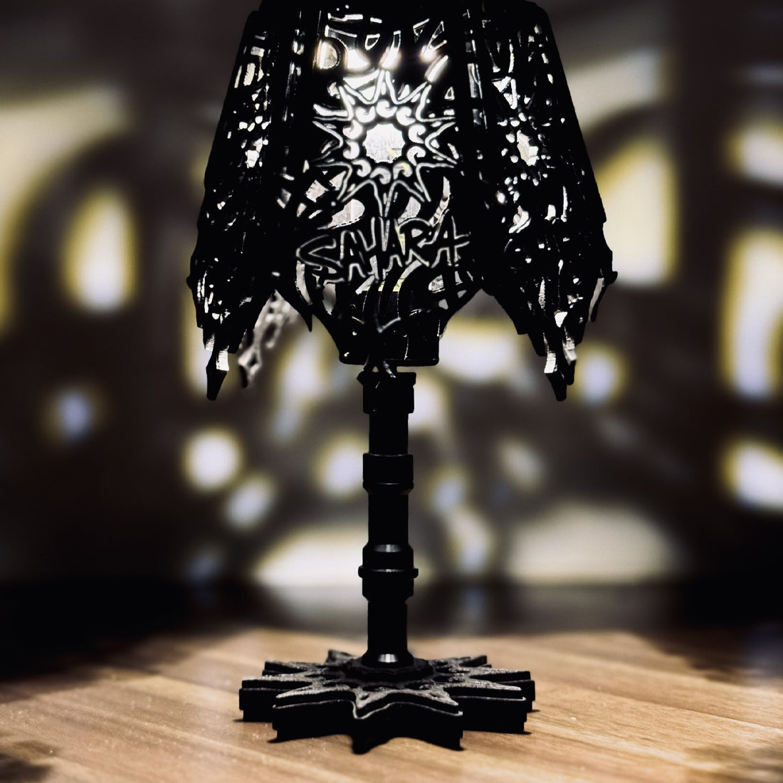 FieldSAHARA × 木工凛 コラボランタンシェード 漆黒のスタンド