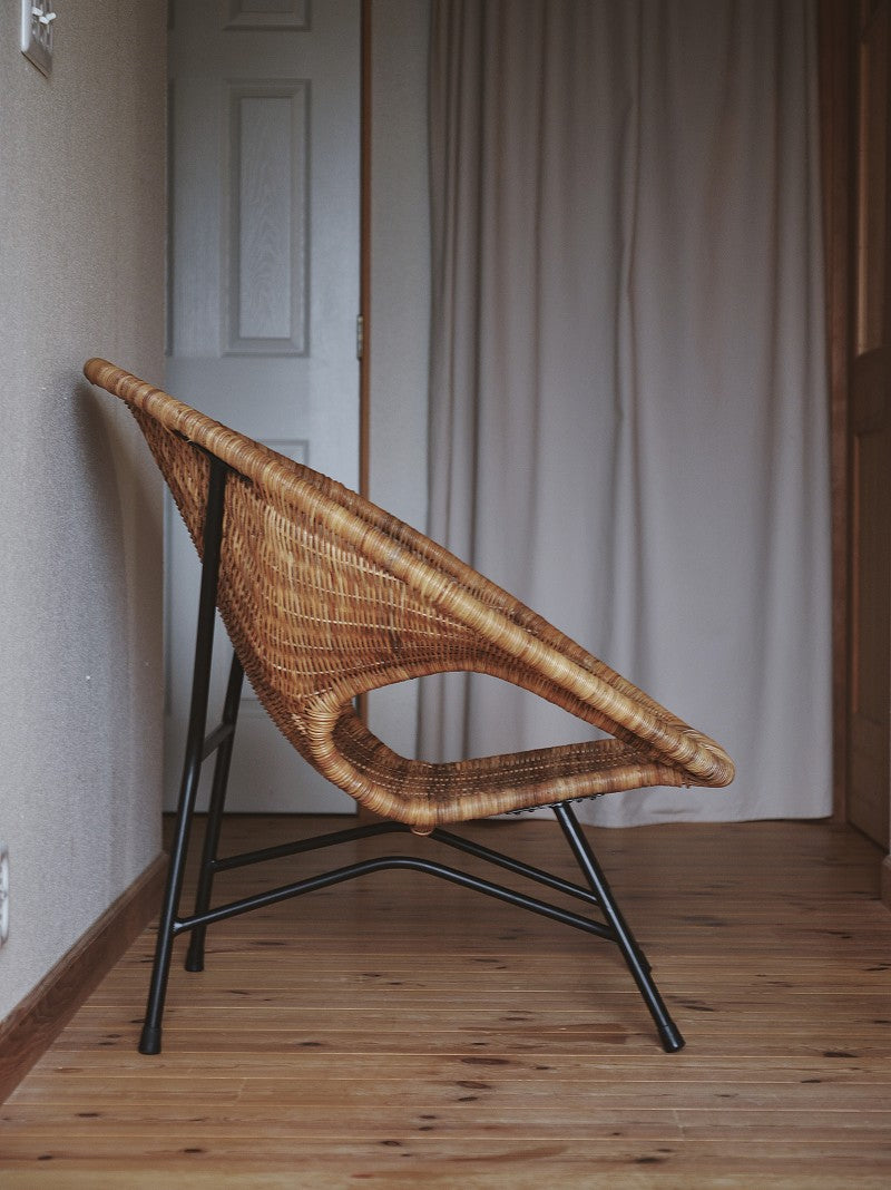 籐とアイアンのラウンジチェア KIBIROI – fig furniture and deco