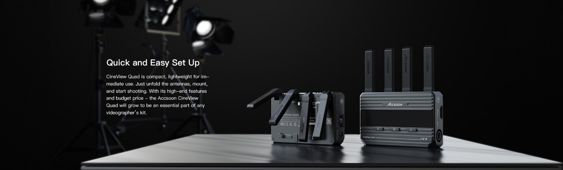 創業祭2026】Accsoon WIT04-QS-RX 高品質映像&音声ワイヤレス伝送