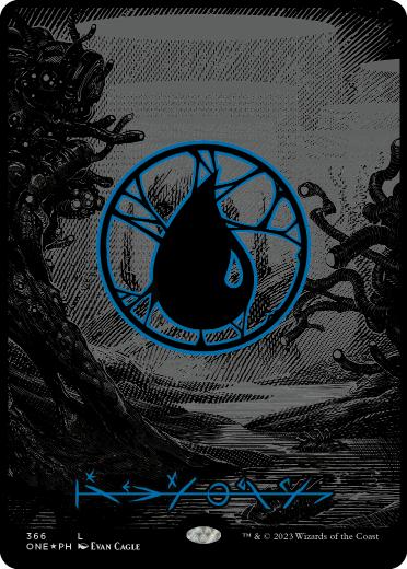 オイルスリック・Foil】(366)□ファイレクシア語□《島/Island》[ONE