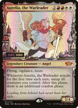 ダブルレインボウ・Foil】(165)《戦導者オレリア/Aurelia, the