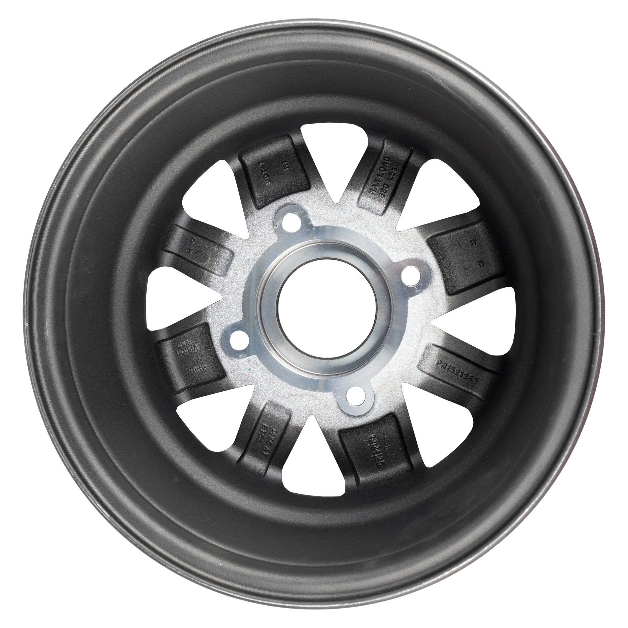 Polaris 1521963-655 Flash Black Front Cast 14X6 Rim | FixMyToys