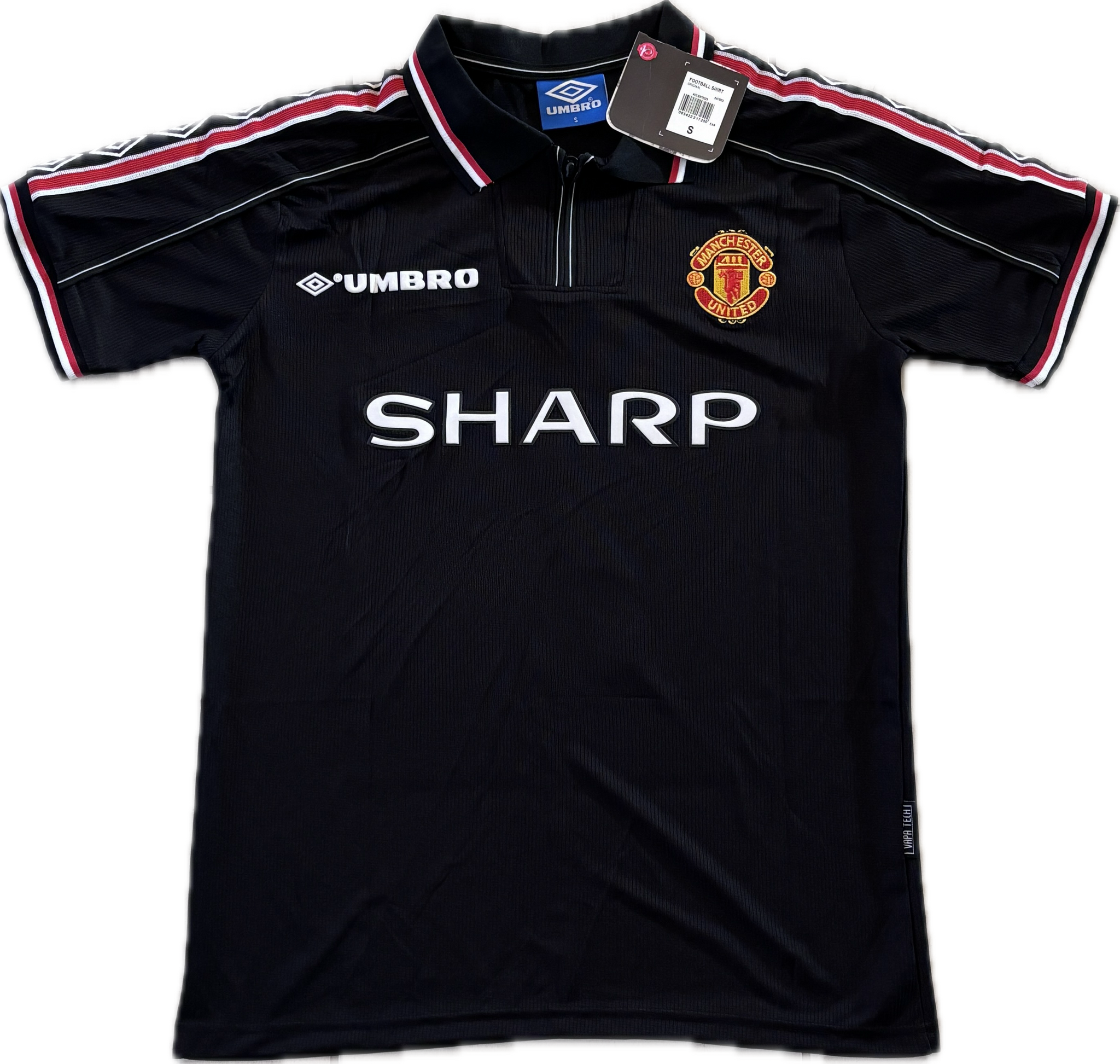 Vintage David Beckham #7 Manchester United 98/99 Umbro Black Short