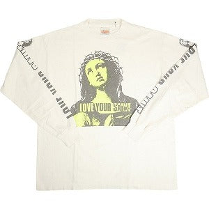 SAINT MICHAEL セント マイケル 24AW LS TEE/LOVE UR SAINT / WHITE