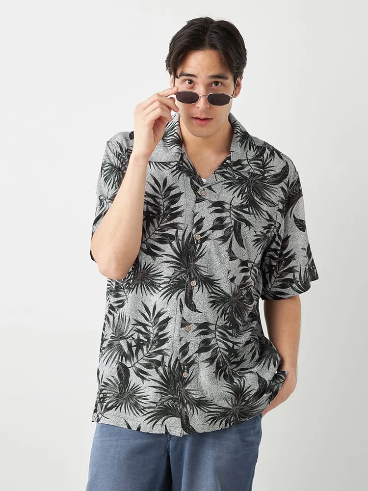 M．グレー レーヨンアロハシャツ | フォーエル公式通販