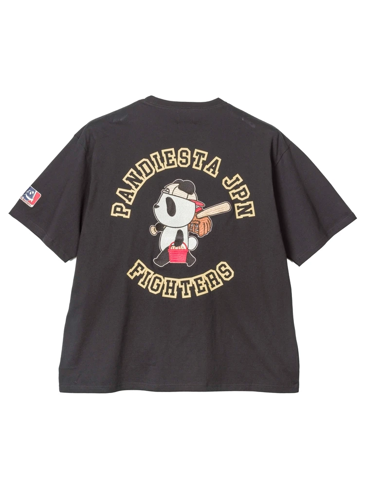 ブラック 【PANDIESTA JAPAN】ベースボールパンダTシャツ | フォーエル