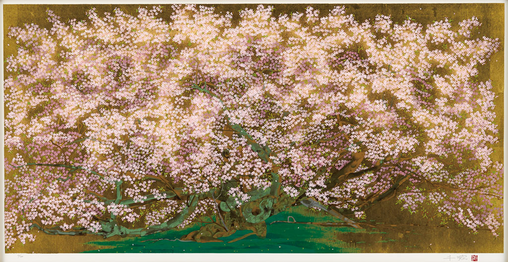 本金箔使用】中島千波『千島櫻』（北海道野付郡）