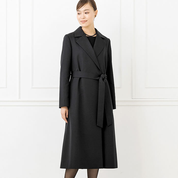 ロングジャケットのアンサンブル 15号・ブラック｜東京ソワール