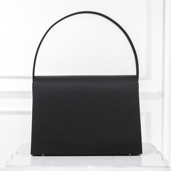撥水加工】カーブデザインのマグネットバッグ ・ブラック｜東京