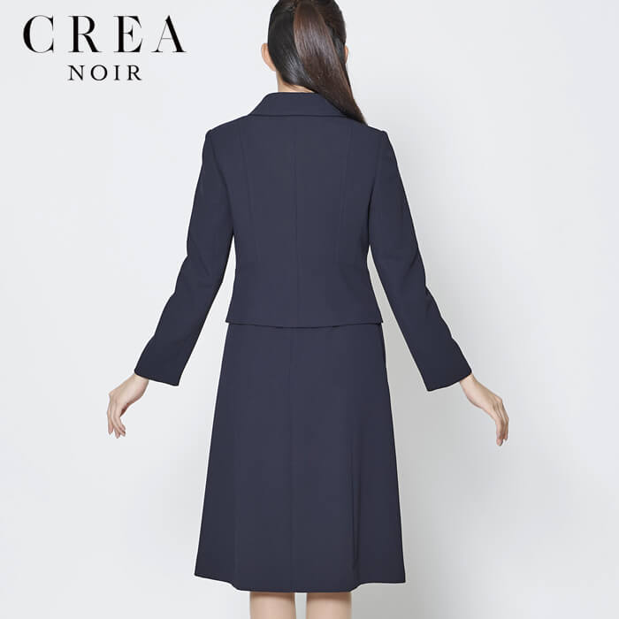 前開きワンピのお受験スーツ 11号・ネイビー｜東京ソワール