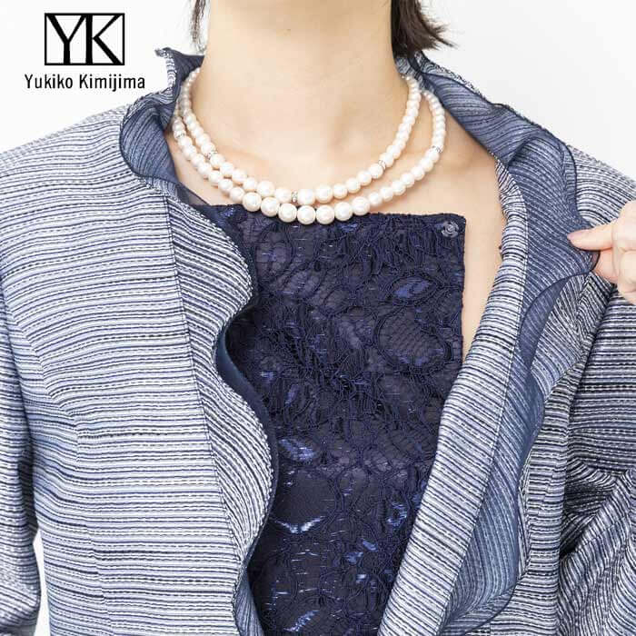 胸当て付きフォーマルジャケット 11号・ネイビー｜東京ソワール