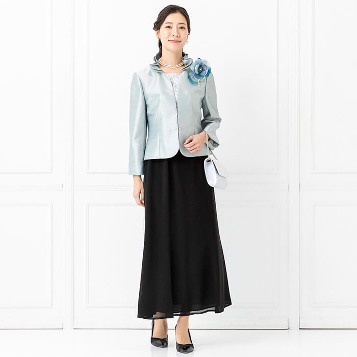 くるぶし丈のロングスカート 17号・ブラック｜東京ソワール