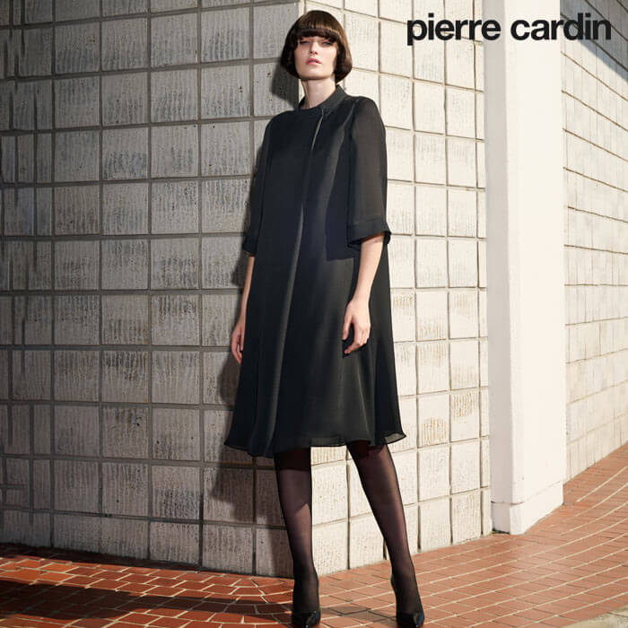 洗える｜前開きの夏用ワンピース 17号・ブラック｜東京ソワール