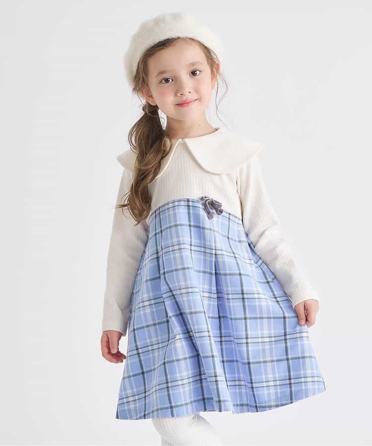 ☆SALE☆【リンク】ケープカラーチェックワンピース（V517055）|apres