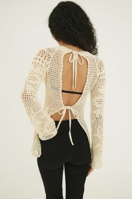 CLANE(クラネ)のBACK OPEN CROCHET KNIT TOPS通販 | 集英社HAPPY PLUS