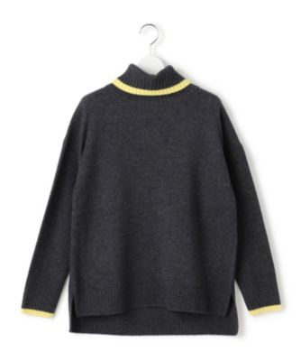 23区(ニジュウサンク)の【洗える】ウールカシミヤ コンビカラー オフ