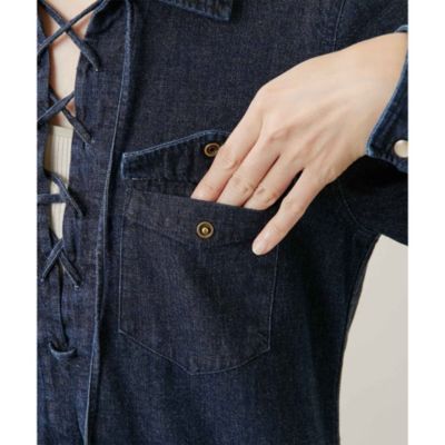 Whim Gazette(ウィム ガゼット)の【Col Pierrot】デニムワンピース通販