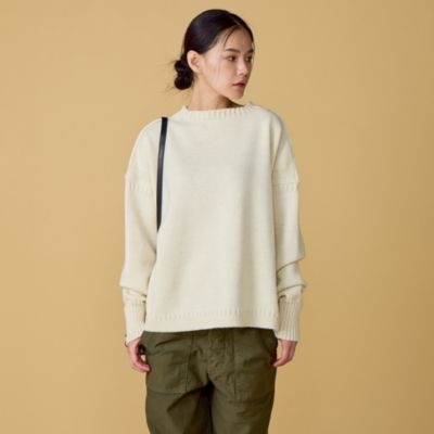 Le Tricoteur(ル・トリコチュール)のOFF SHOULDER CROPPED GUERNSEY