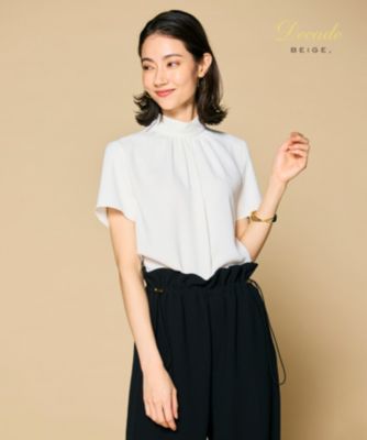 BEIGE，(ベイジ)のEVA / ハイネックハーフスリーブブラウス通販