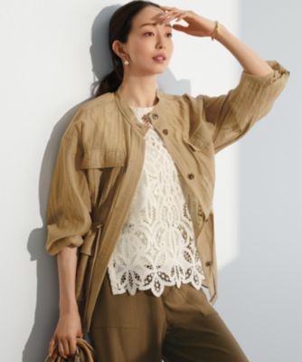 23区(ニジュウサンク)のエンブロイダリーレース ニットベスト通販