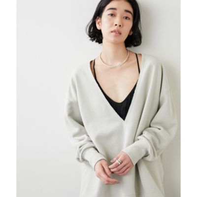 Whim Gazette(ウィム ガゼット)の裏毛Vネックプルオーバー通販