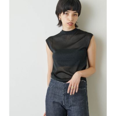 Whim Gazette(ウィム ガゼット)のラメノースリーブプルオーバー通販