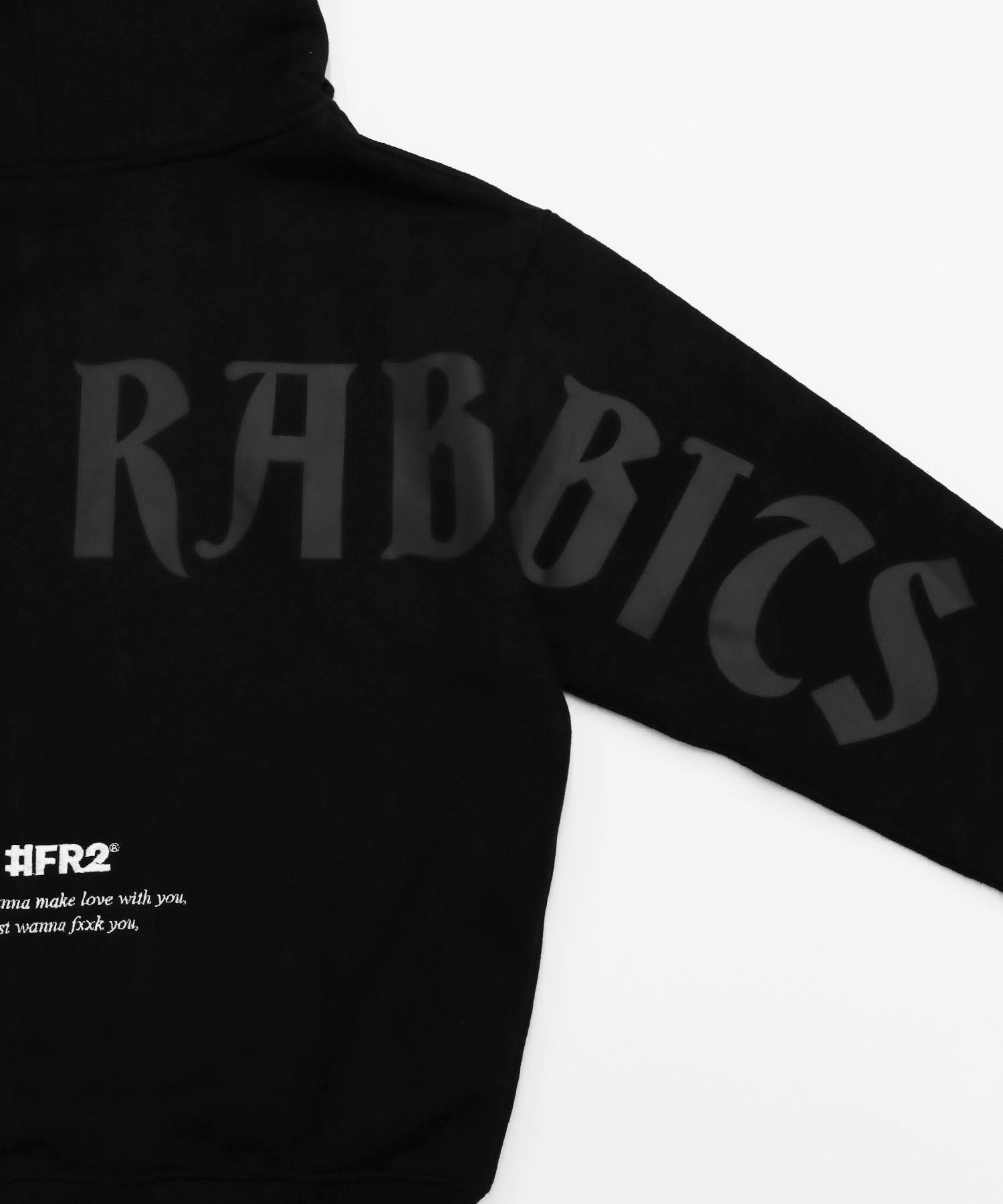 FXXKING RABBITS Sleeve Logo Zip‐up Hoodie – #FR2