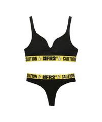 Back Open Bra ＆ Logo Thong Set[FRA1371] – #FR2