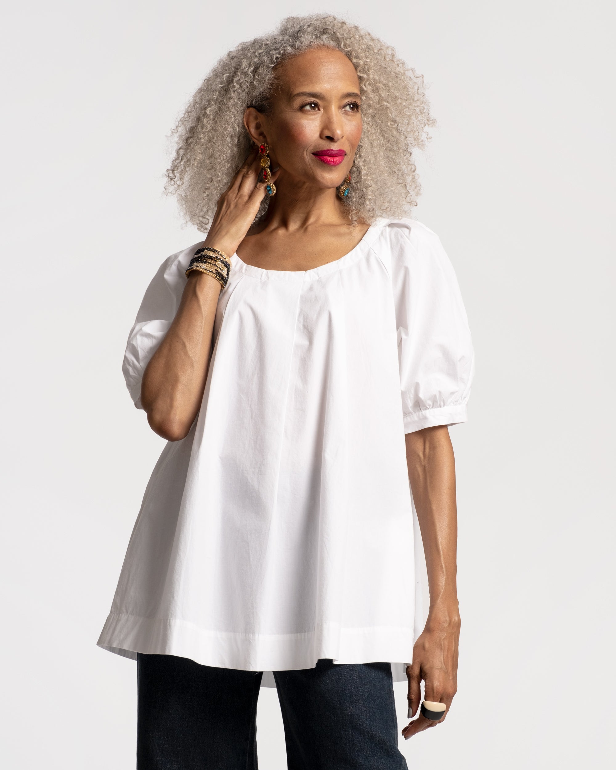 Zonda Top - White – Frances Valentine