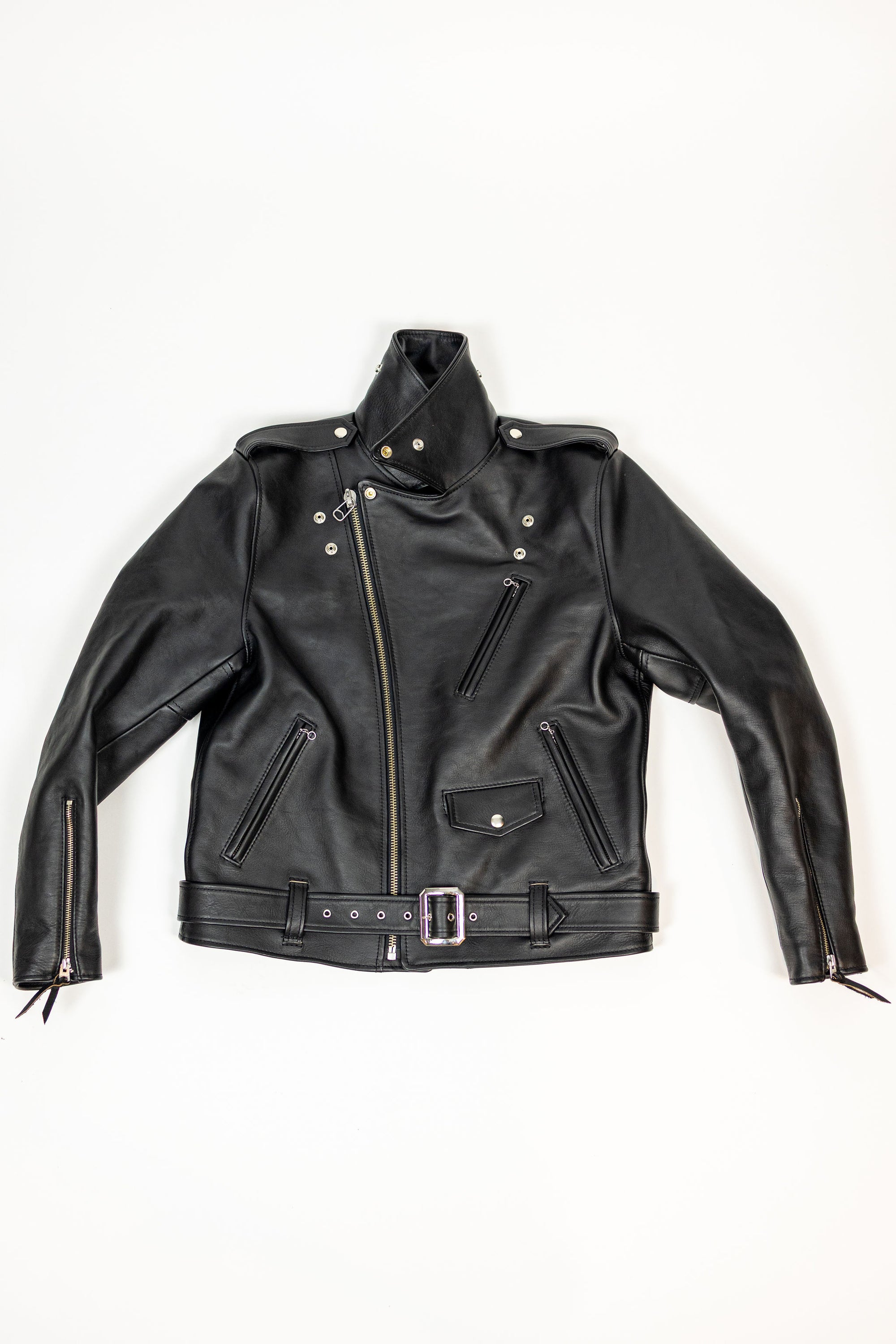 Y'2 SHR-58 Sumi Dyed Double Riders Jacket - Franklin & Poe