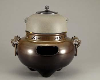 鬼面風炉・釜（きめんふろかま そえ） | 茶道具通販専門店 ふげつ工房