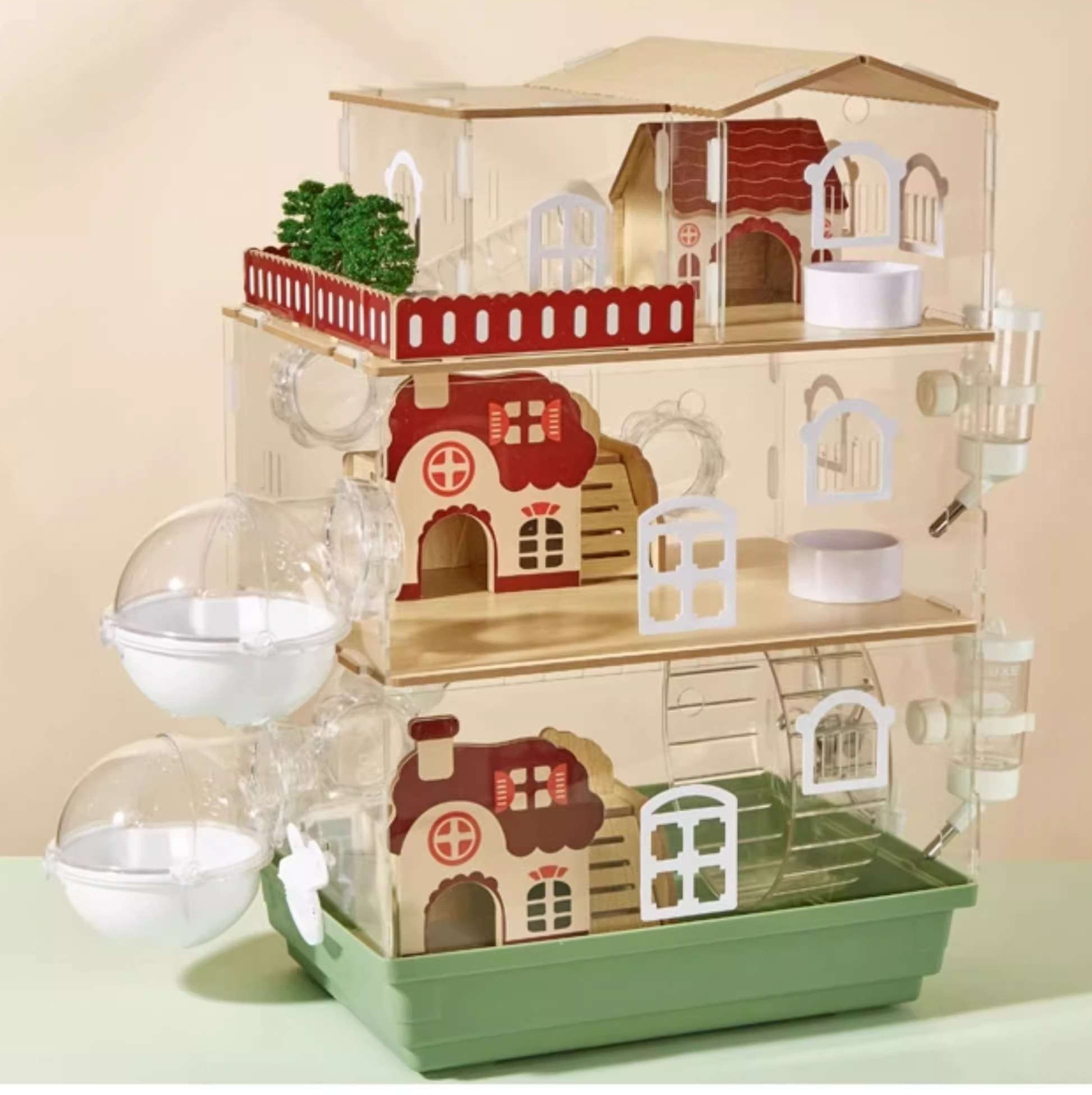 ハムスターケージ 多層式ハムスターマンション アクリル|ハムスター