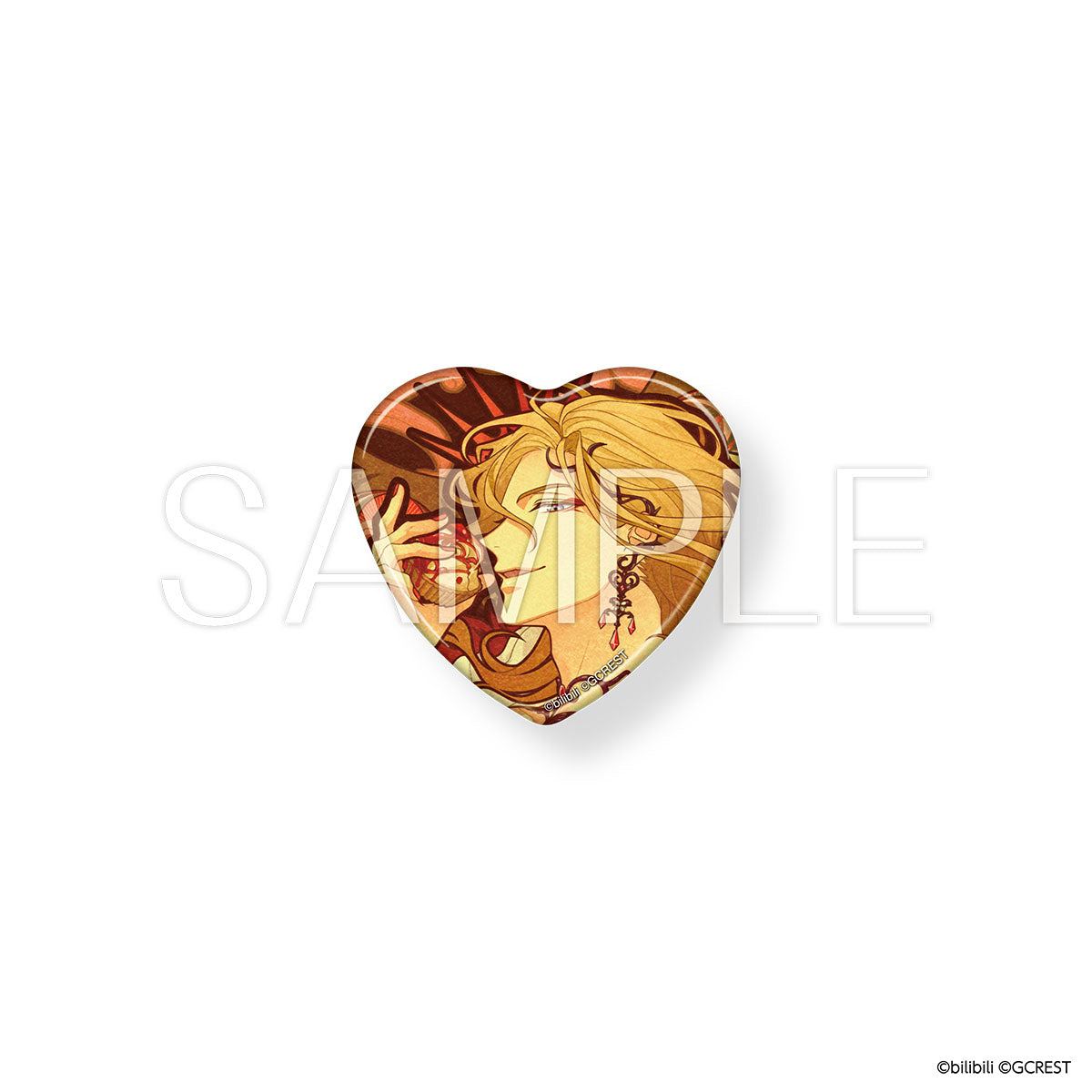 夢職人と忘れじの黒い妖精 ワンダー・ティーパーティ ハート型缶バッジ