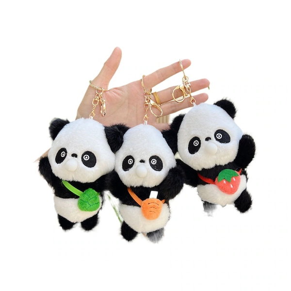 Qoo10] かわいい泡吐きパンダストラップぬいぐるみ